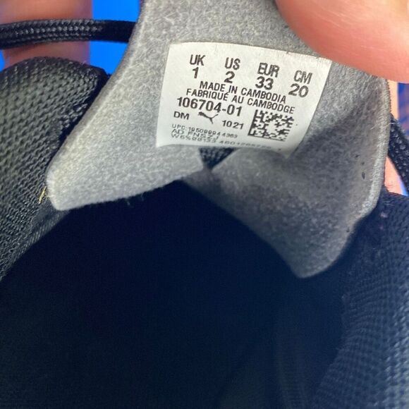 Puma Men's Orange & Black Puma Tacto II FG/AG Jr Athletic Shoes Size 2 - Picture 5 of 9